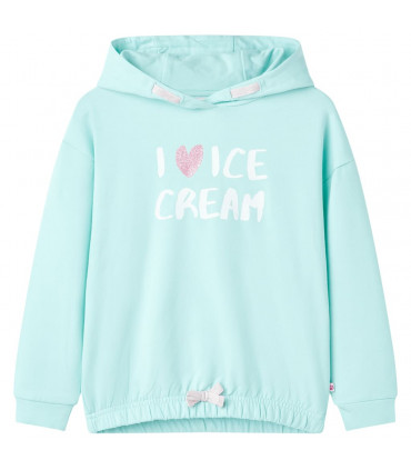 Kids' Hooded Sweatshirt Light Aqua 128
