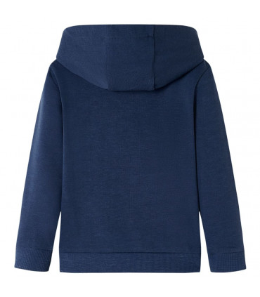 Kids' Hooded Sweatshirt Navy Melange and Orange 140