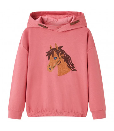 Kids' Hooded Sweatshirt Old Pink 116