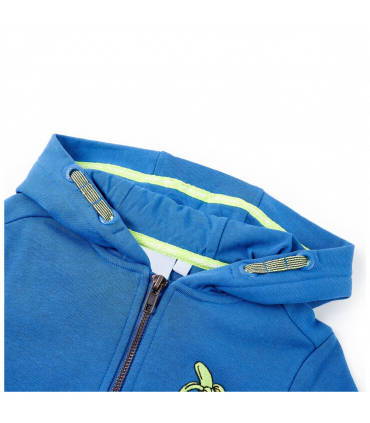Kids' Hooded Sweatshirt with Zip Blue 128