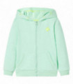 Kids' Hooded Sweatshirt with Zip Bright Green 116