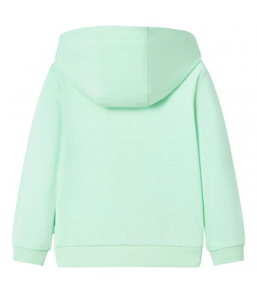 Kids' Hooded Sweatshirt with Zip Bright Green 116