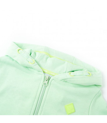 Kids' Hooded Sweatshirt with Zip Bright Green 128
