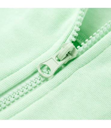 Kids' Hooded Sweatshirt with Zip Bright Green 128