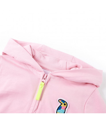Kids' Hooded Sweatshirt with Zip Bright Pink 92