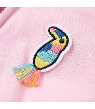 Kids' Hooded Sweatshirt with Zip Bright Pink 92