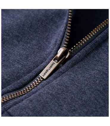 Kids' Hooded Sweatshirt with Zip Dark Blue Melange 104