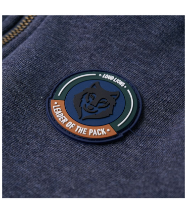 Kids' Hooded Sweatshirt with Zip Dark Blue Melange 116