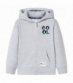 Kids' Hooded Sweatshirt with Zip Grey 128