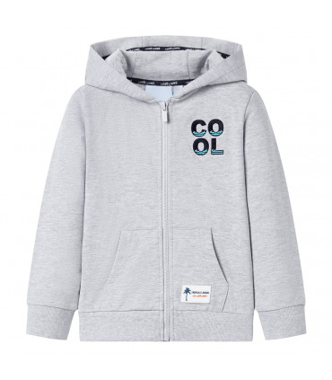 Kids' Hooded Sweatshirt with Zip Grey 92