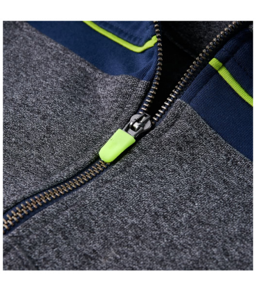 Kids' Hooded Sweatshirt with Zip Grey Melange 104