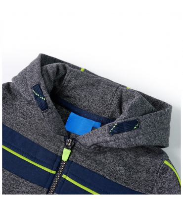 Kids' Hooded Sweatshirt with Zip Grey Melange 92