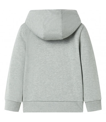 Kids' Hooded Sweatshirt with Zip Light Khaki Melange 116