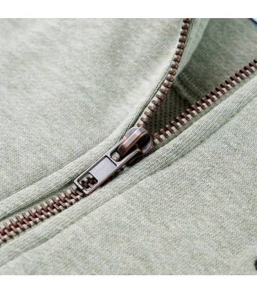 Kids' Hooded Sweatshirt with Zip Light Khaki Melange 128