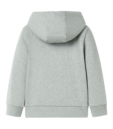Kids' Hooded Sweatshirt with Zip Light Khaki Melange 92