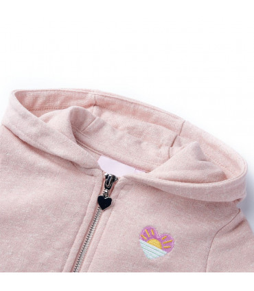Kids' Hooded Sweatshirt with Zip Light Pink Mix 92