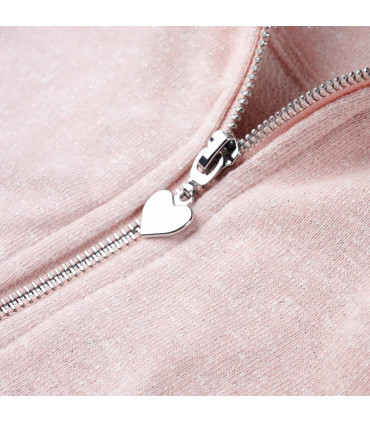Kids' Hooded Sweatshirt with Zip Light Pink Mix 92