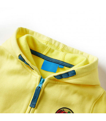 Kids' Hooded Sweatshirt with Zip Light Yellow 128