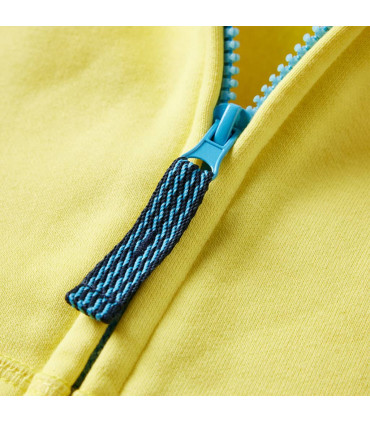 Kids' Hooded Sweatshirt with Zip Light Yellow 140
