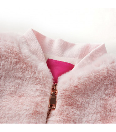Kids' Jacket Faux Fur Soft Pink 92