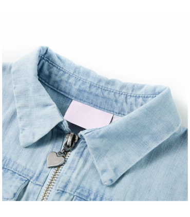 Kids' Onesie with Short Sleeves Soft Blue 104