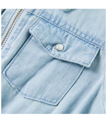 Kids' Onesie with Short Sleeves Soft Blue 104