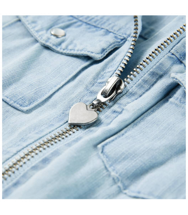 Kids' Onesie with Short Sleeves Soft Blue 104