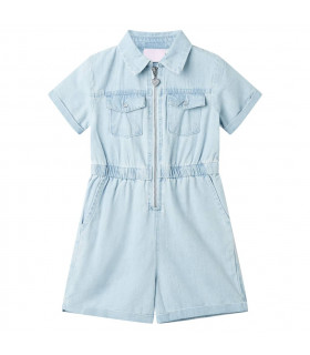 Kids' Onesie with Short Sleeves Soft Blue 116