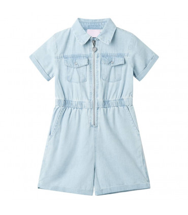 Kids' Onesie with Short Sleeves Soft Blue 140
