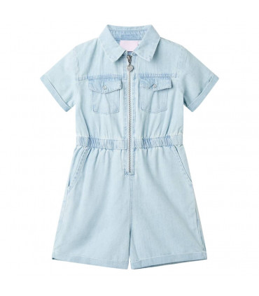 Kids' Onesie with Short Sleeves Soft Blue 92