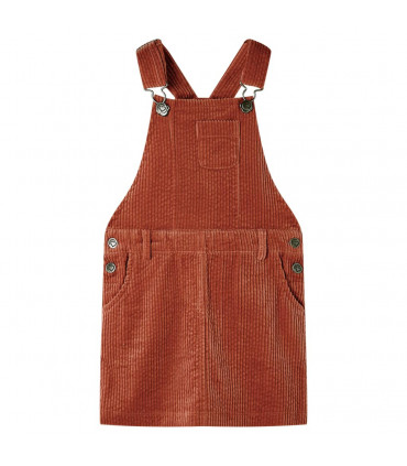 Kids' Overall Dress Corduroy Cognac 116