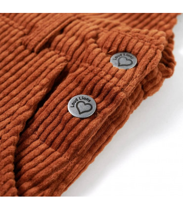 Kids' Overall Dress Corduroy Cognac 128