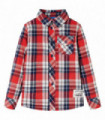 Kids' Plaid Shirt Red and Navy 92