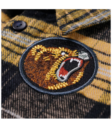 Kids' Plaid Shirt Yellow and Black 116