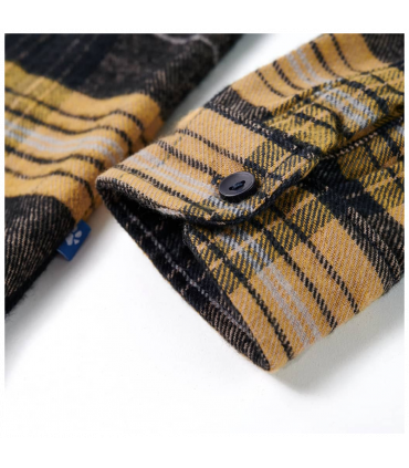 Kids' Plaid Shirt Yellow and Black 128