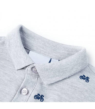 Kids' Polo Shirt  Grey Melange 128