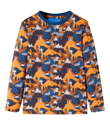 Kids' Pyjamas with Long Sleeves Cognac 92