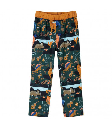 Kids' Pyjamas with Long Sleeves Dark Green 104