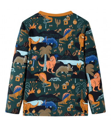 Kids' Pyjamas with Long Sleeves Dark Green 92