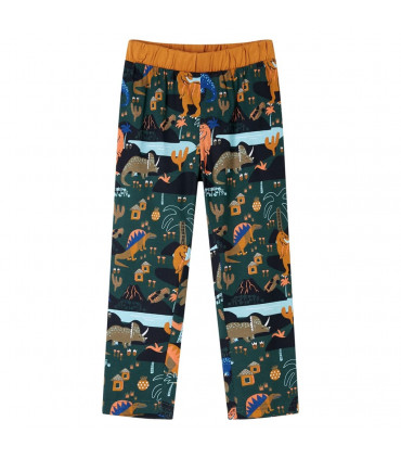 Kids' Pyjamas with Long Sleeves Dark Green 92