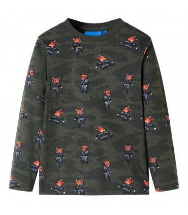 Kids' Pyjamas with Long Sleeves Khaki 104