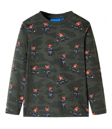 Kids' Pyjamas with Long Sleeves Khaki 92