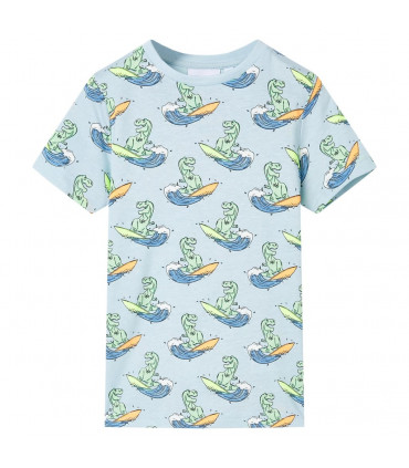 Kids' Pyjamas with Short Sleeves Light Blue 140