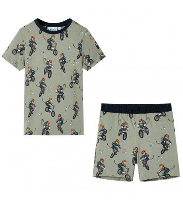 Kids' Pyjamas with Short Sleeves Light Khaki 104