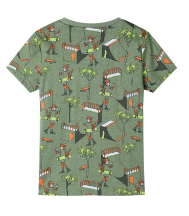 Kids' Pyjamas with Short Sleeves Light Khaki 128