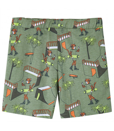 Kids' Pyjamas with Short Sleeves Light Khaki 128