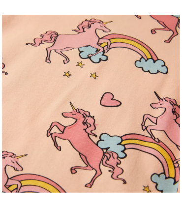 Kids' Pyjamas with Short Sleeves Light Orange 116