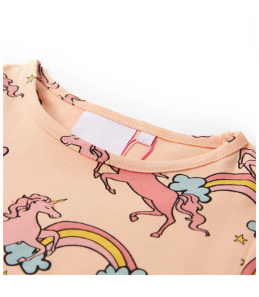 Kids' Pyjamas with Short Sleeves Light Orange 140