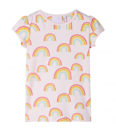 Kids' Pyjamas with Short Sleeves Soft Pink 140