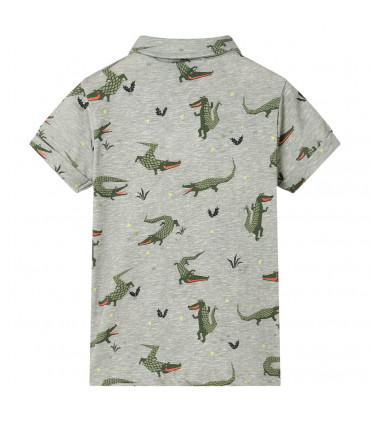 Kids' Shirt Light Khaki Melange 104